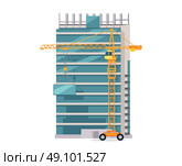Building process. Success engineer. Building process flow, construction process, engineering technology, construction building, business building, work process vector illustration. Стоковая иллюстрация, агентство Ingram Publishing / Фотобанк Лори