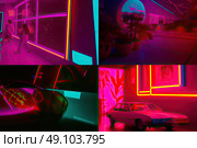 Luminescent Velocity: A Captivating Display of Neon-lit Automobile Magic. Стоковое AI-изображение, AI-художник Данила Большаков / Фотобанк Лори