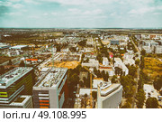 Aerial View Of Bucharest City Skyline. Стоковое фото, агентство Ingram Publishing / Фотобанк Лори