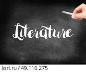 Literature written on a blackboard. Стоковое фото, агентство Ingram Publishing / Фотобанк Лори