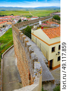 Galisteo fortress in Caceres of Extremadura Spain by the Via de la Plata way. Стоковое фото, агентство Ingram Publishing / Фотобанк Лори