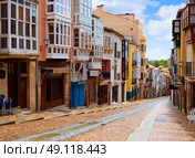 Zamora street Balboraz in Spain by the via de la Plata way to Santiago. Стоковое фото, агентство Ingram Publishing / Фотобанк Лори