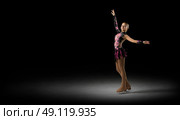 Young girl figure skater (half-isolated version) Стоковое фото, агентство Ingram Publishing / Фотобанк Лори