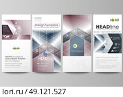 Flyers set, modern banners. Business templates. Cover design template, easy editable abstract vector layouts. Simple monochrome geometric pattern. Abstract polygonal style, stylish modern background. Стоковая иллюстрация, агентство Ingram Publishing / Фотобанк Лори