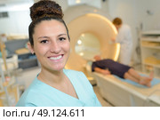young happy nurse in a hospital. Стоковое фото, агентство Ingram Publishing / Фотобанк Лори