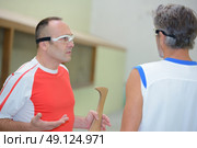 pala players in discussion. Стоковое фото, агентство Ingram Publishing / Фотобанк Лори