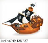 Pirate ship, vector icon. Стоковая иллюстрация, агентство Ingram Publishing / Фотобанк Лори