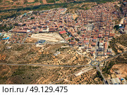 Riba-Roja Ribarroja del Turia village aerial photo in Valencia of spain. Стоковое фото, агентство Ingram Publishing / Фотобанк Лори