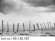 Fencing in the rugged Pyrenean mountains. Стоковое фото, агентство Ingram Publishing / Фотобанк Лори