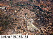 Soneja villaje aerial in Castellon Province of Valencian community at Spain. Стоковое фото, агентство Ingram Publishing / Фотобанк Лори