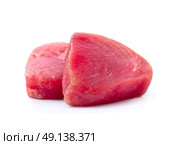 Raw steak tuna fish. Стоковое фото, фотограф Волошина Мария Ивановна / Фотобанк Лори