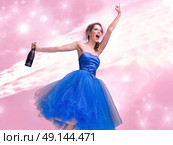 Portrait of a cheerful woman at the party. Стоковое фото, агентство Ingram Publishing / Фотобанк Лори