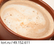 Cup of cappuccino coffee. extreme macro . Стоковое фото, агентство Ingram Publishing / Фотобанк Лори