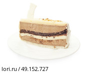 appetizing  slice of chocolat mousse cake on white plate. Стоковое фото, агентство Ingram Publishing / Фотобанк Лори
