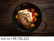 Tapas Patatas bravas fried potatoes with brava sauce from Spain. Стоковое фото, агентство Ingram Publishing / Фотобанк Лори