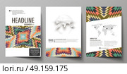 Business templates for brochure, flyer, booklet. Cover design template, abstract vector layout in A4 size. Tribal pattern, geometrical ornament, ethno syle, ethnic backdrop, vintage fashion background. Business templates for brochure, magazine, flyer, booklet or annual report. Cover design template, easy editable vector, abstract flat layout in A4 size. Tribal pattern, geometrical ornament in ethno syle, ethnic hipster backdrop, vintage fashion background. Стоковая иллюстрация, агентство Ingram Publishing / Фотобанк Лори