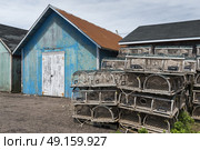 Fishing sheds at harbor, Kensington, Prince Edward Island, Canada. Стоковое фото, агентство Ingram Publishing / Фотобанк Лори