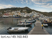 Boats moored at harbor, Sant'Angelo, Ischia Island, Campania, Italy. Стоковое фото, агентство Ingram Publishing / Фотобанк Лори