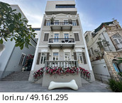 Historical building on Allenby Street in Tel Aviv after restoration. Редакционное фото, фотограф Irina Opachevsky / Фотобанк Лори