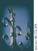in the sky an iron fence prospective and abstracr background. Стоковое фото, агентство Ingram Publishing / Фотобанк Лори