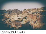 from high  the antique site of petra in jordan the beautiful wonder of the world. Стоковое фото, агентство Ingram Publishing / Фотобанк Лори