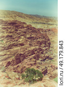 from high  the antique site of petra in jordan the beautiful wonder of the world. Стоковое фото, агентство Ingram Publishing / Фотобанк Лори
