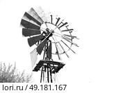 blur south africa  windmill  turbine technology in the national park. Стоковое фото, агентство Ingram Publishing / Фотобанк Лори