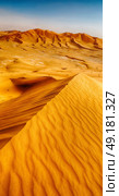 the empty quarter and outdoor  sand dune in oman old desert rub al khali . Стоковое фото, агентство Ingram Publishing / Фотобанк Лори