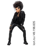 Young woman rock star isolated. Стоковое фото, агентство Ingram Publishing / Фотобанк Лори