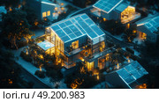 This is a modern architectural marvel renowned for its smooth curves and captivating night lighting features. Стоковое AI-изображение, AI-художник Anastasy Yarmolovich / Фотобанк Лори