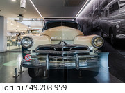 Stunningly restored vintage automobile GAZ-M20 Pobeda from the 1940s is magnificently showcased in Gorky Automobile Plant museum in Nizhniy Novgorod. Редакционное фото, фотограф Константин Григорьев / Фотобанк Лори