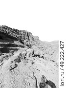  gorge and canyon the deep cloudy sky   in oman the old  mountain . Стоковое фото, агентство Ingram Publishing / Фотобанк Лори