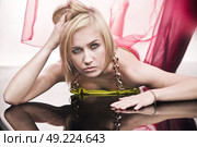 Portrait of a beautiful blonde girl. Стоковое фото, агентство Ingram Publishing / Фотобанк Лори