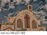 in amman jordan the chatolic church and the cross for religion. Стоковое фото, агентство Ingram Publishing / Фотобанк Лори
