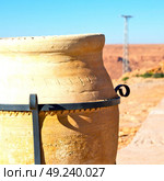 in   valley  morocco         africa the atlas dry mountain ground isolated hill . Стоковое фото, агентство Ingram Publishing / Фотобанк Лори