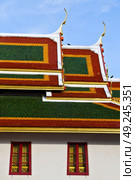bangkok in the temple  thailand abstract cross colors roof wat  palaces   asia sky   and  colors. Стоковое фото, агентство Ingram Publishing / Фотобанк Лори