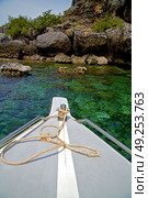 asia in the  kho phangan isles bay   rocks    thailand  and south china green sea  boat. Стоковое фото, агентство Ingram Publishing / Фотобанк Лори
