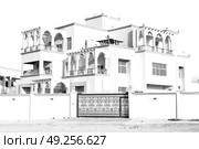 in oman new house brick building    the city backgroun sky. Стоковое фото, агентство Ingram Publishing / Фотобанк Лори