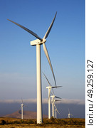 in  isle of lanzarote   spain africa wind turbines and the sky . Стоковое фото, агентство Ingram Publishing / Фотобанк Лори
