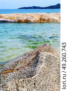 kho samui  bay isle white  beach    rocks in thailand asia and south china sea . Стоковое фото, агентство Ingram Publishing / Фотобанк Лори