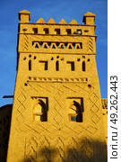 old brown construction in africa morocco and sky  near the tower. Стоковое фото, агентство Ingram Publishing / Фотобанк Лори
