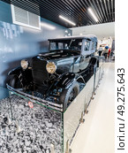 Stunningly restored vintage automobile GAZ-A from the 1930s is magnificently showcased in Gorky Automobile Plant museum in Nizhniy Novgorod. Редакционное фото, фотограф Константин Григорьев / Фотобанк Лори