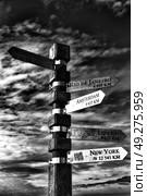 in south africa close up of the blur indication pole of destination  town and  sky. Стоковое фото, агентство Ingram Publishing / Фотобанк Лори