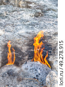 blur in turkey the chimera eternal fire from natural gas     in the rocks. Стоковое фото, агентство Ingram Publishing / Фотобанк Лори