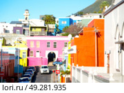 blur  in  south africa  cape town antique muslim quarter historic village. Стоковое фото, агентство Ingram Publishing / Фотобанк Лори