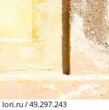 orange in europe italy old wall and antique contruction   yellow color. Стоковое фото, агентство Ingram Publishing / Фотобанк Лори