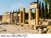  pamukkale    old construction in asia turkey the column  and the roman temple . Стоковое фото, агентство Ingram Publishing / Фотобанк Лори