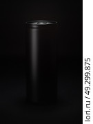 Black Aluminum Can on Dark Background. Стоковое фото, фотограф Женя Канашкин / Фотобанк Лори