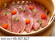 Iberian pork ham with XO sauce recipe. Стоковое фото, агентство Ingram Publishing / Фотобанк Лори