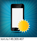 Abstract mobile phone vector illustration. Стоковая иллюстрация, агентство Ingram Publishing / Фотобанк Лори